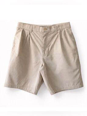 Polo Ralph Lauren EUC Vintage Style Pleated Khaki Shorts Cotton Classic Prep 34